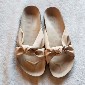 Tan Twisted Cork Sandals